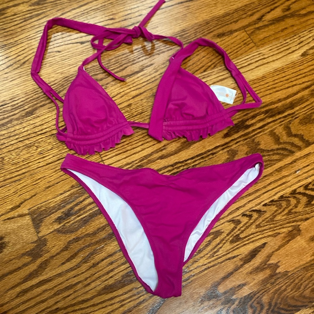 Shade and Shore magenta bikini